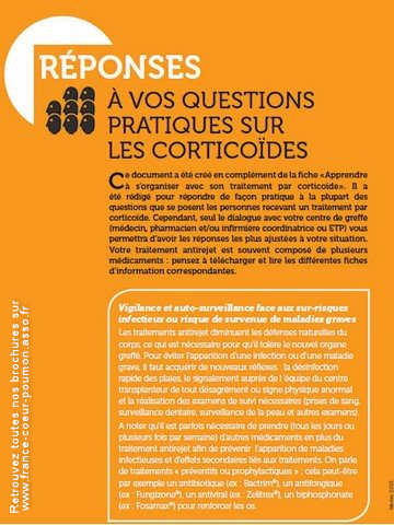 Réponses à vos questions sur les corticoides