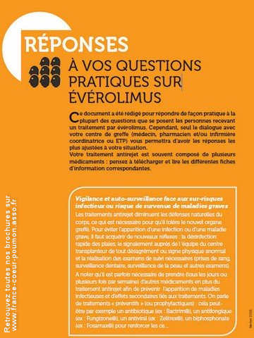 Réponses à vos questions sur l'éverolimus