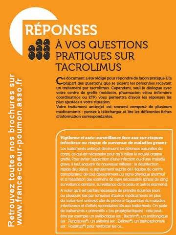 Réponses à vos questions sur la tacrolimus